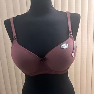 Brand NWT Bra size 36 C w/ underwire cup
Burgundy
Cotton w/ lace at bottom